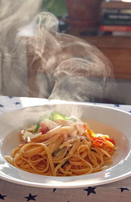 Siitä tuli sittenkin ihan oikeaa maukasta pastaa. 