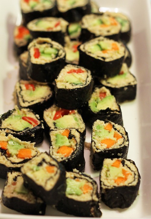 Seuraavalla kerralla enemmän täytevihanneksia ja vähemmän kukkakaalitahnaa per rulla.